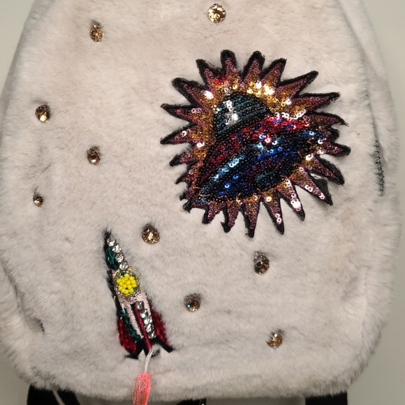 Hannah Banana Plush Glittery Backpack - Picture 2 of 5